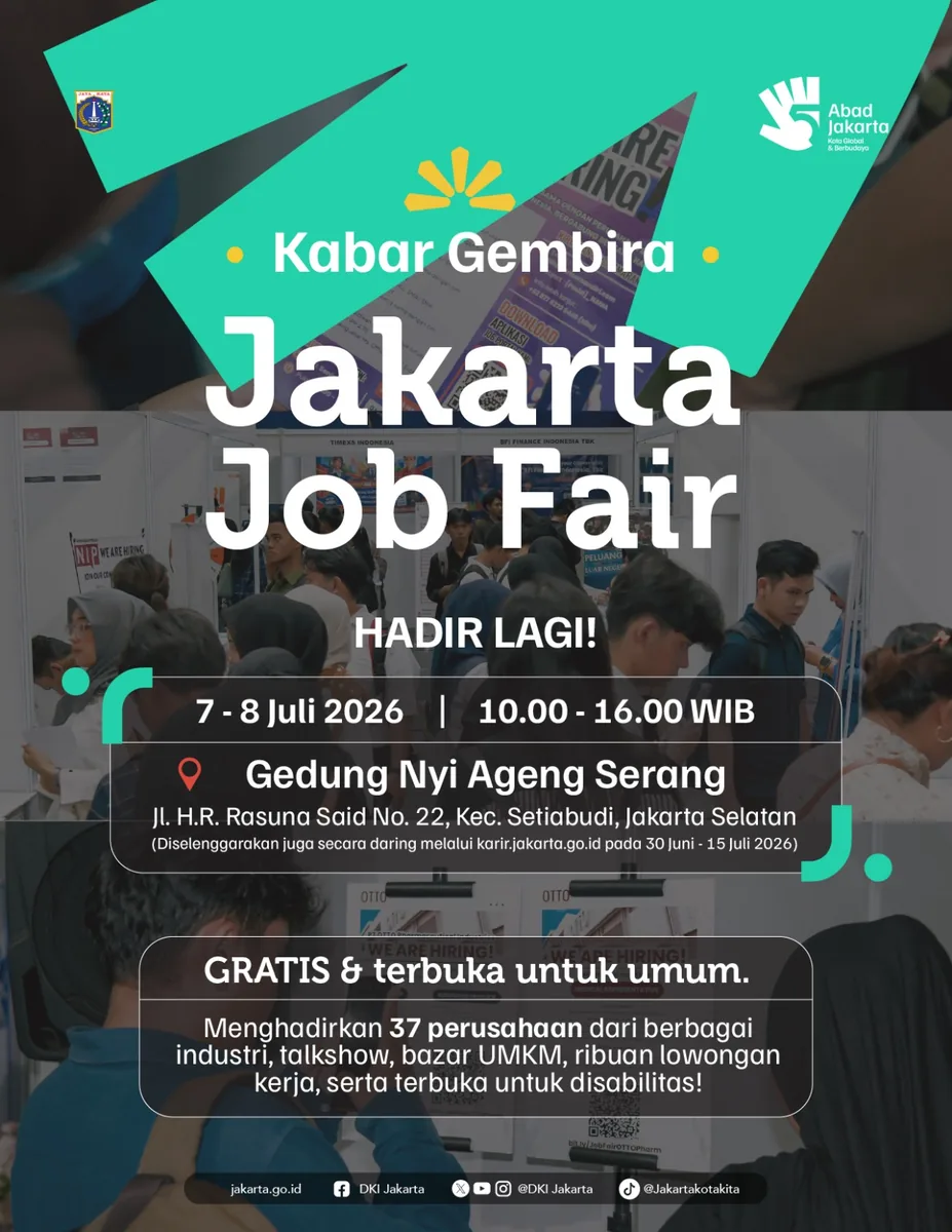 Job Fair Kabupaten Pasaman 2026 (Suku Dinas TKTE Wilayah Kabupaten Pasaman Barat) : 7-8 Juli 2026